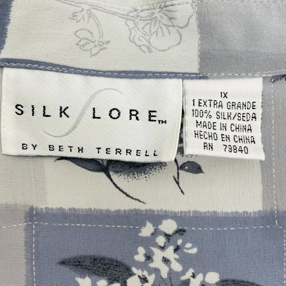 Silk Lore By Beth Terrell Silk Patchwork Floral S… - image 5